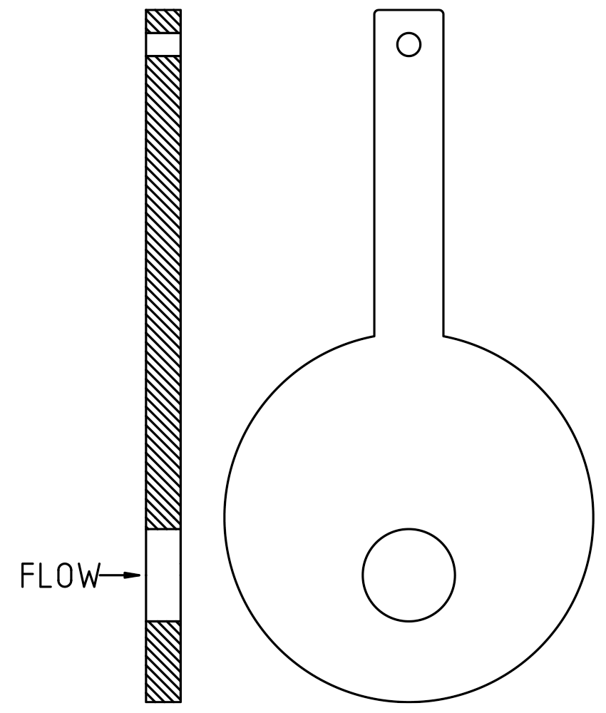 Eccentric restricted orifice plate Eccentric restricted orifice plate